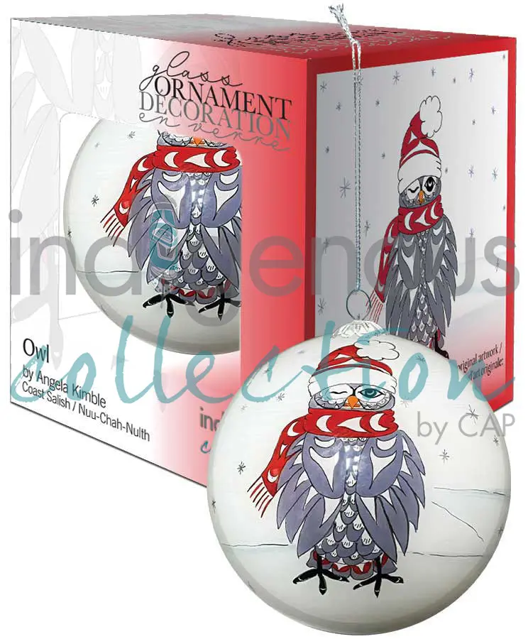 Handcrafted Owl Glass Holiday Ornament By Angela Kimble 1