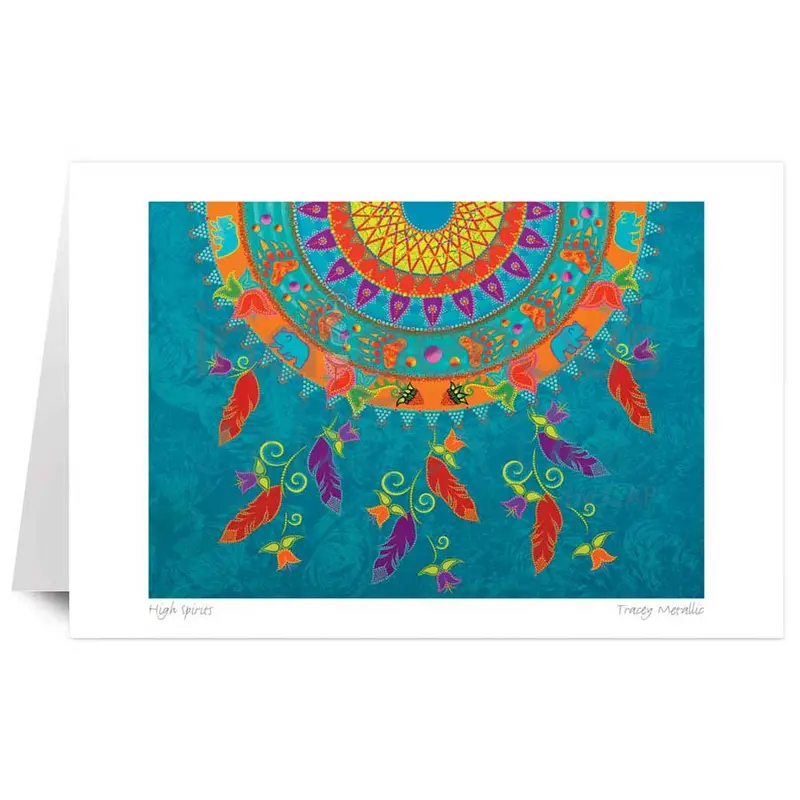 High Spirits Metallic Art Card By Tracey | Authentic Indigenous Design 1