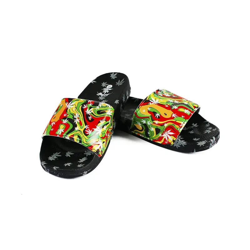 Himpy Slides Men'S Jamaican Pearl Black Sandal – Single-Pair Pack 1