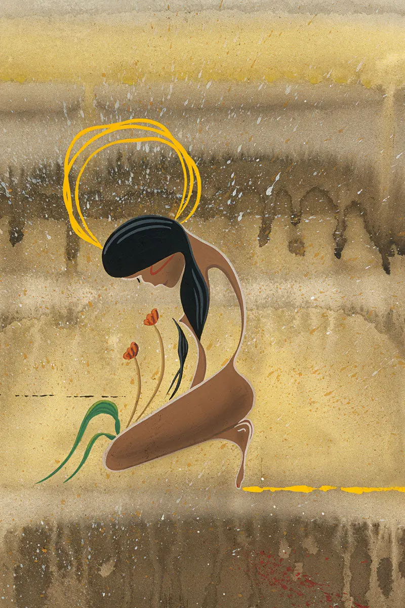 Homage To A Flower Wall Art Print By Indigenous Canadian Artist Rick Beaver 1
