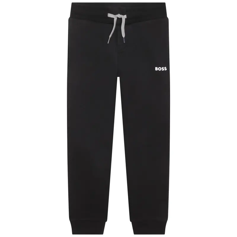 Hugo Boss Boys Athletic-Style Black Jogger Pants 1
