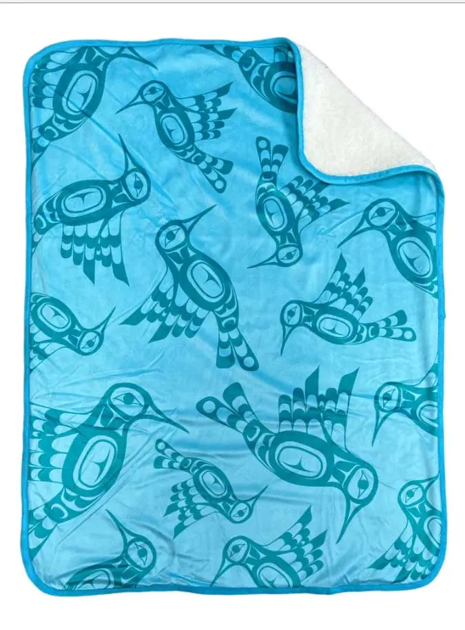 Hummingbird Baby Blanket Designed By Northwest Coast Artist Francis Dick 1