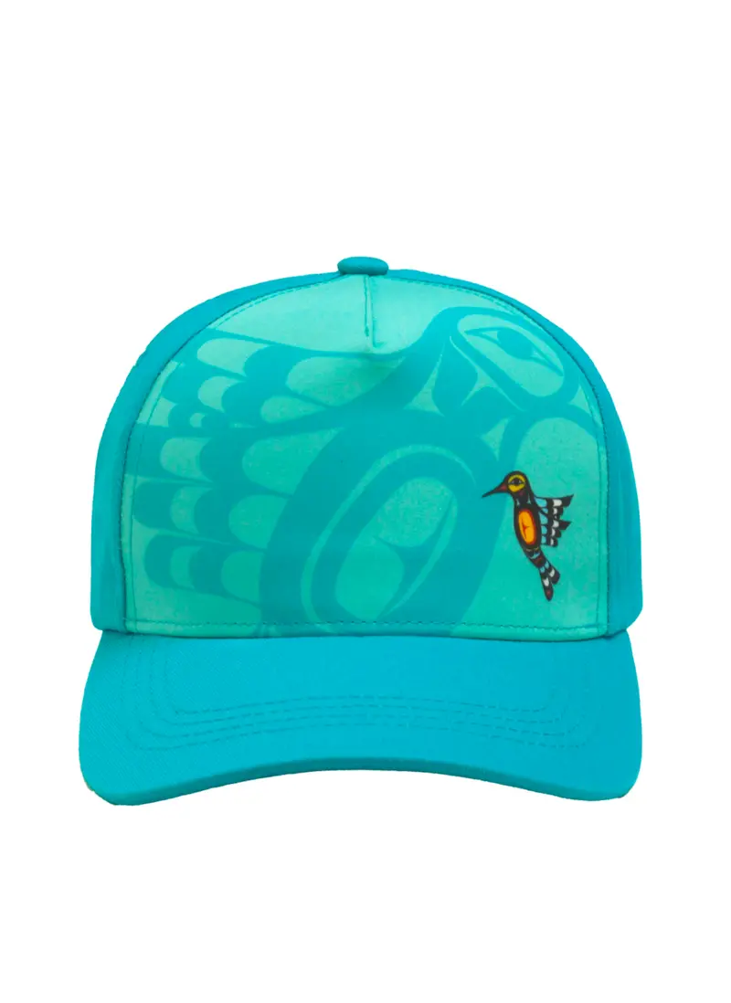 Hummingbird Embroidered Baseball Cap By Francis Dick (Kwakwaka’Wakw) 1