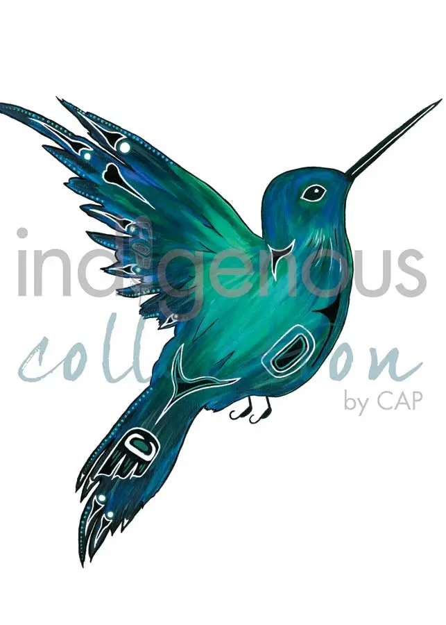 Hummingbird Wall Art Print By Kwakwaka’Wakw And French Canadian Artist Diane Levesque 1