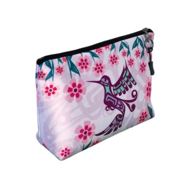 Hummingbird Zippered Handy Pouch — Hand-Designed By Nlaka’Pamux Artist Francis Dick 1