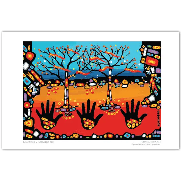 John Rombough Indigenous "Remember" Illustrated Art Card 1