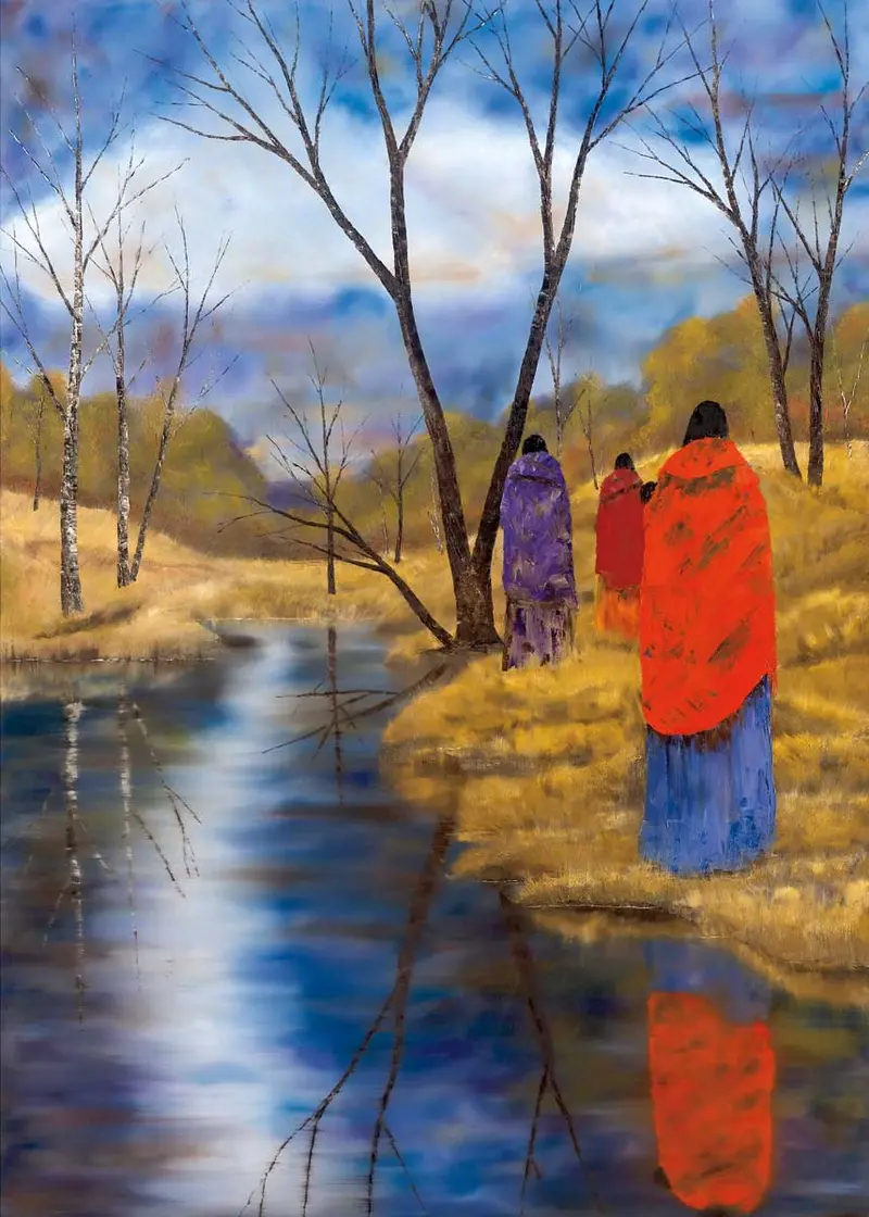 Journey Reflections Art Print By Jeanne Rorex-Bridges, Indigenous Artist 1