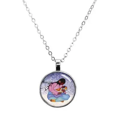 Joyous Motherhood Glass Dome Necklace By Indigenous Canadian Artist 1