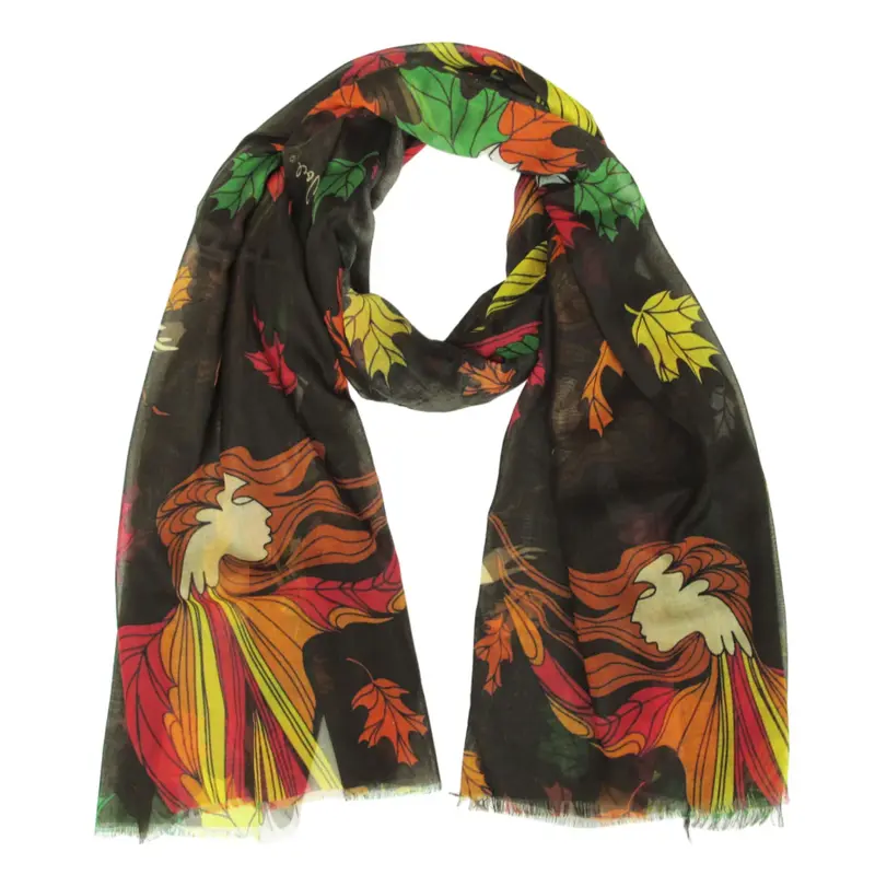 Leaf Dancer Sustainable Scarf By Indigenous Artist Maxine Noel 1