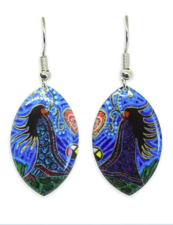 Leah Dorion Métis "Breath Of Life" Handcrafted Earrings 1