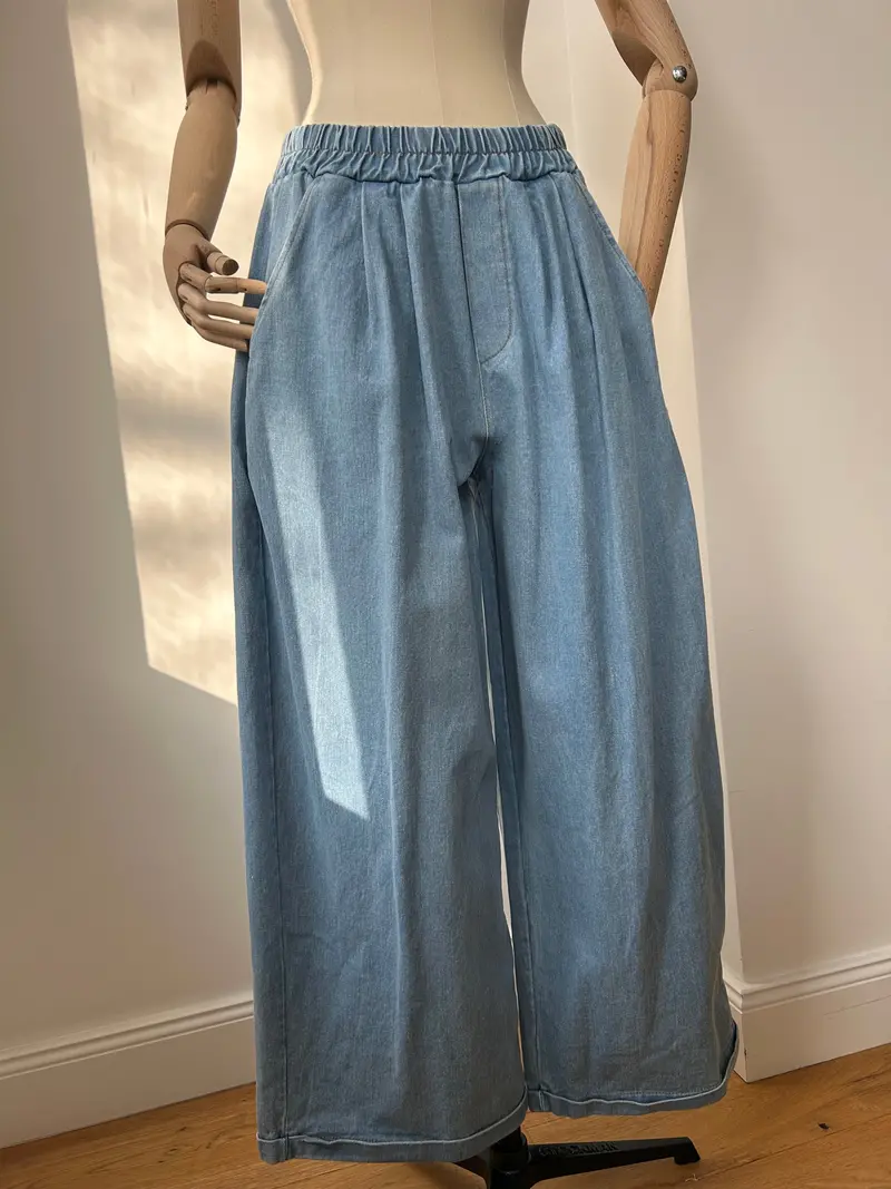 Light Denim Palazzo Culottes 1
