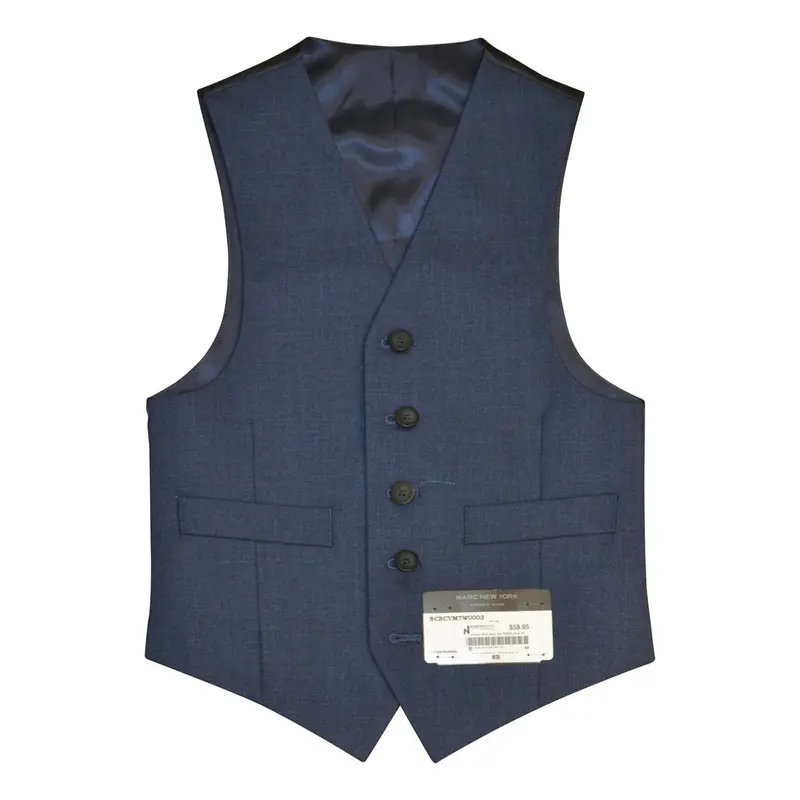 Marc New York Boys’ Navy Sleeveless Vest – Matching Suit Companion 1