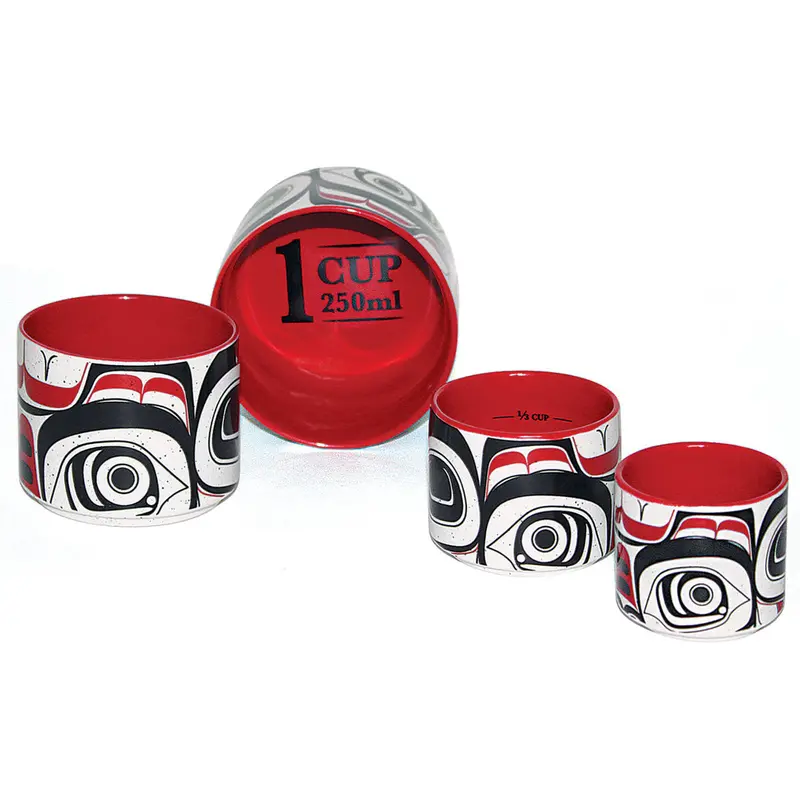 Matriarch Bear Measuring Cup Set By Indigenous Artist Morgan Asyoef 1