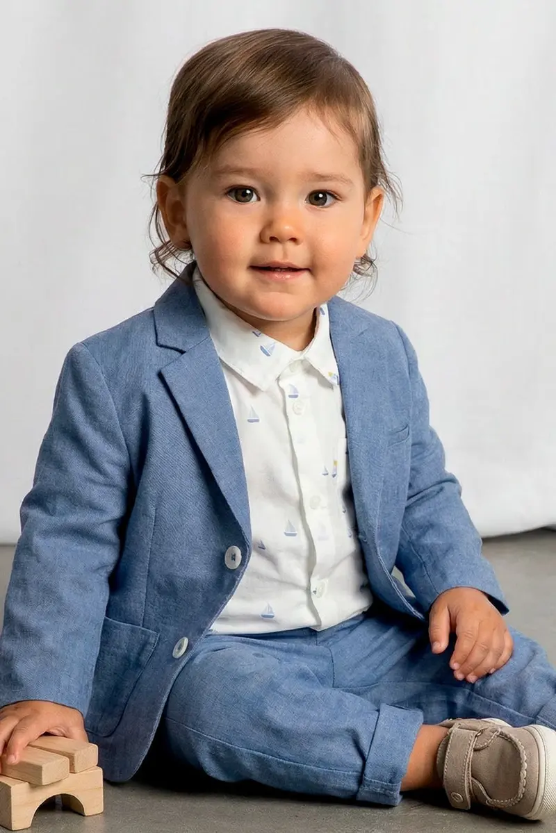 Mayoral Baby Boy Linen-Blend Suit Jacket – Style 1404 1