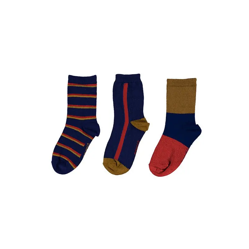 Mayoral Baby Three-Pack Soft Striped Socks 1