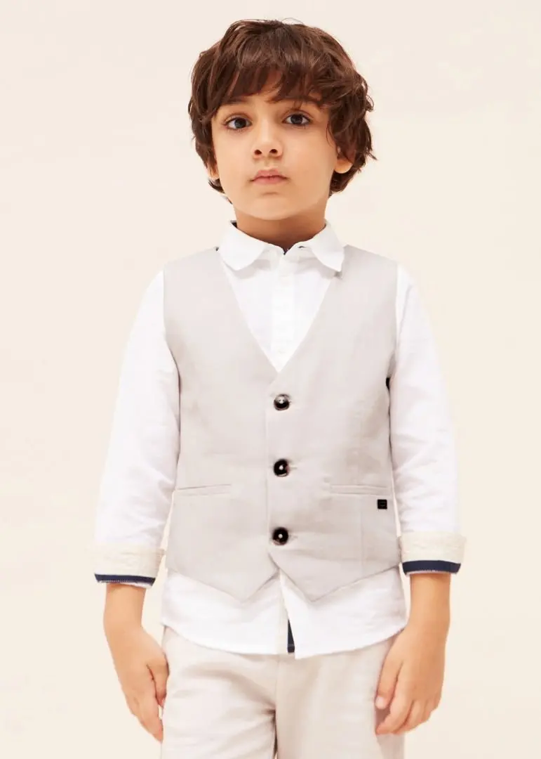 Mayoral Mini Beige Structured Vest – Style 3349-43 1