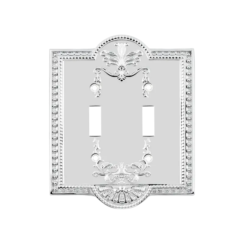 Meadows Double-Toggle Switch Plate – Bright Chrome Finish 1