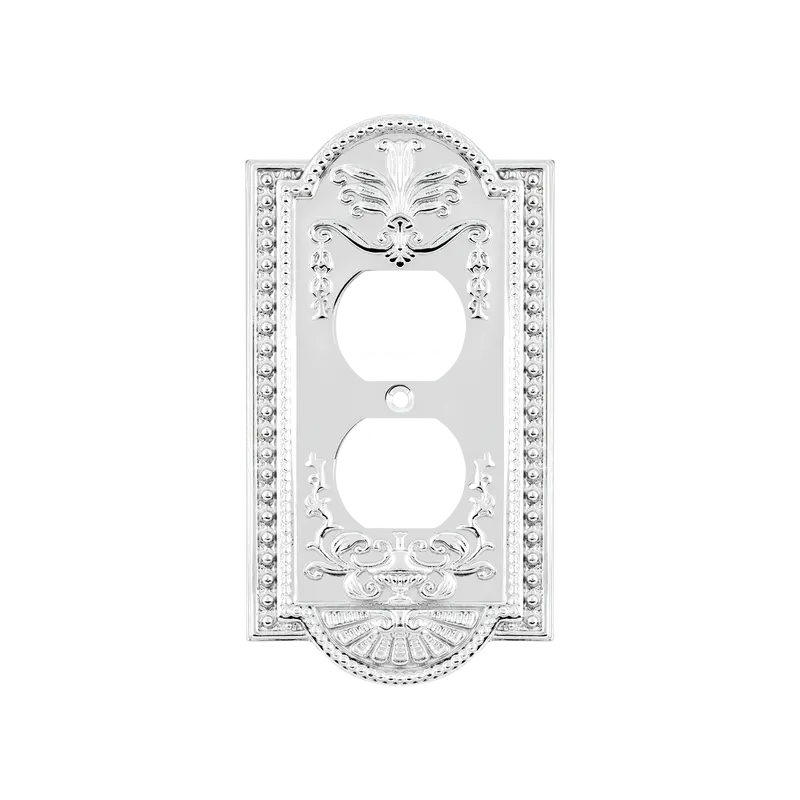 Meadows Outlet Cover Plate – Bright Chrome Finish 1