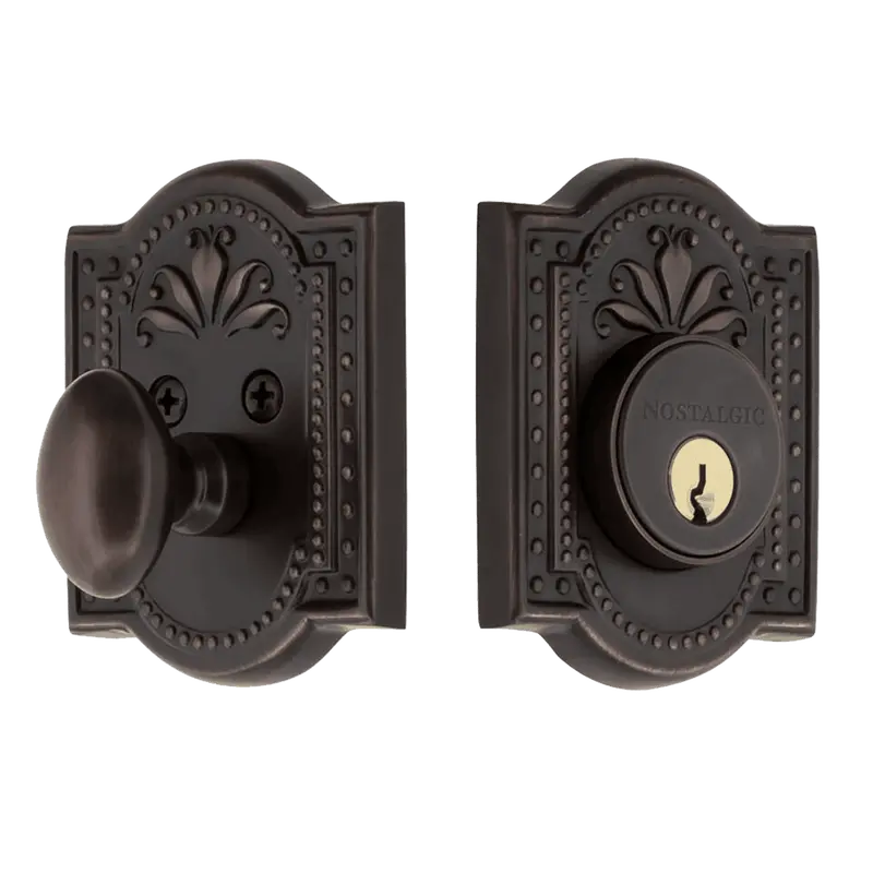 Meadows Single-Cylinder Deadbolt – Timeless Bronze Finish 1