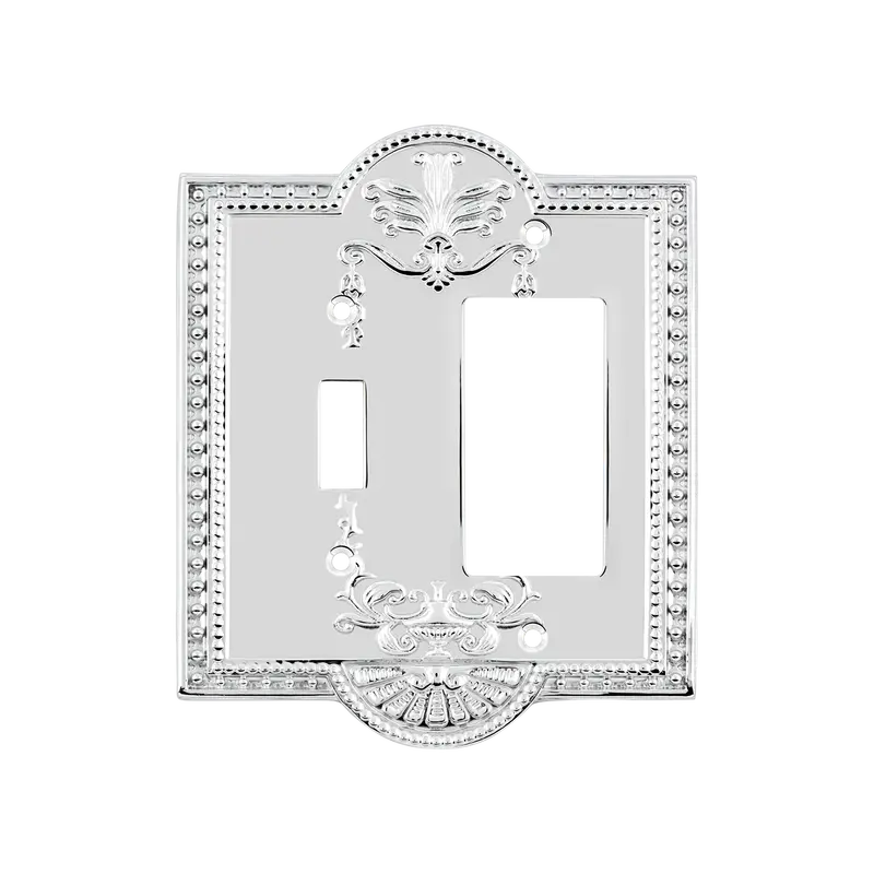 Meadows Toggle-And-Rocker Switch Plate – Bright Chrome Finish 1