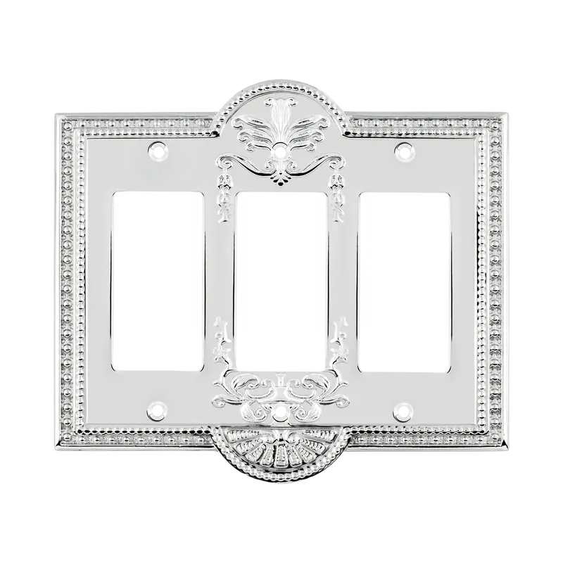 Meadows Triple-Rocker Switch Plate – Bright Chrome Finish 1