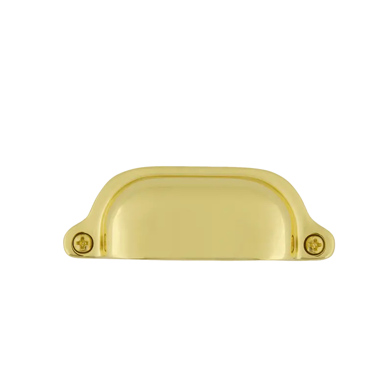 Medium Farmhouse Cup Pull In Polished Brass 1