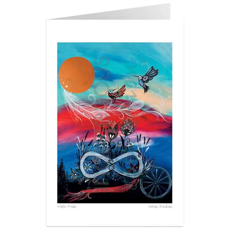 Métis Pride Indigenous Art Card By Karen Erickson 1