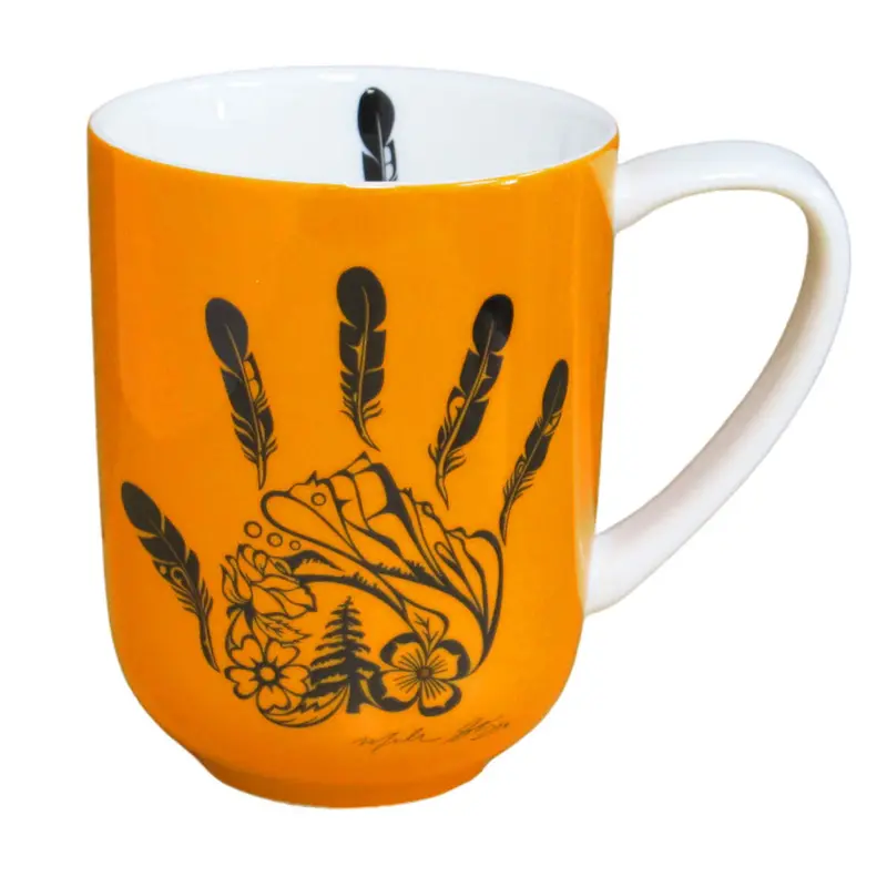 Michelle Stoney'S Gitxsan-Inspired "Gitxsan Hand" Stoneware Mug 1