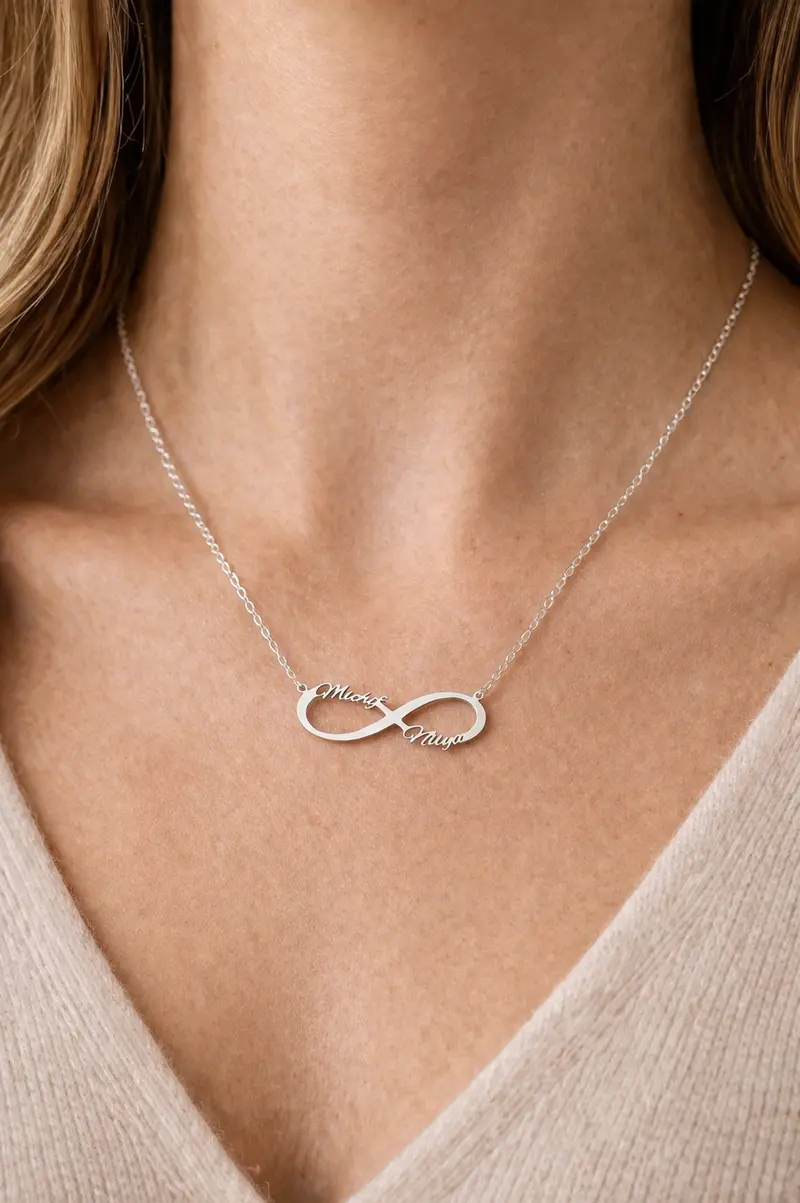 Michif Niiya Infinity Necklace In Sterling Silver 1