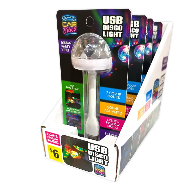 Mini Usb-Powered Disco Ball Mood Light – Retail Display (4-Pack) | Model 41677 1