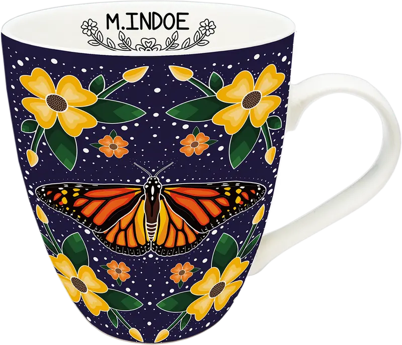 Monarch Butterfly Ceramic Mug By Marissa Indoe 1