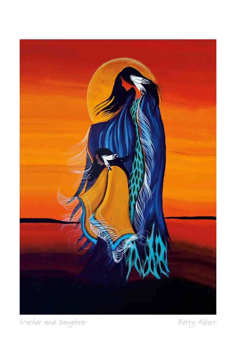 Mother And Child Indigenous Art Card By Betty Albert 1