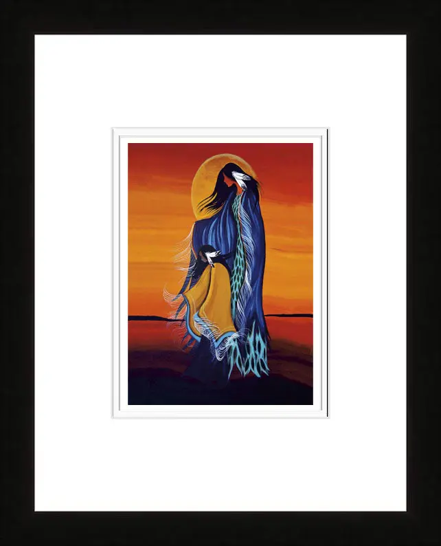 Mother And Daughter Wall Print By Cree Artist Betty Albert 2