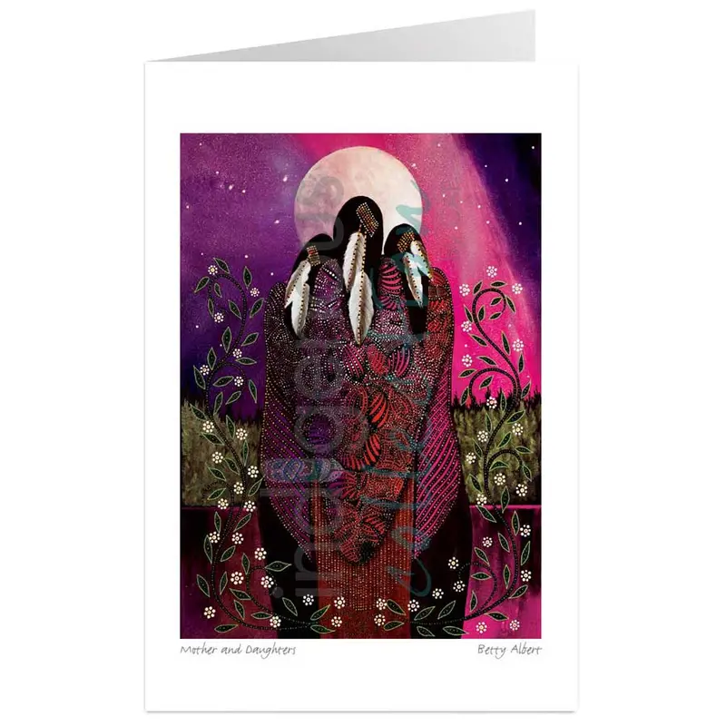 Mother And Daughters Indigenous Art Card By Betty Albert 1