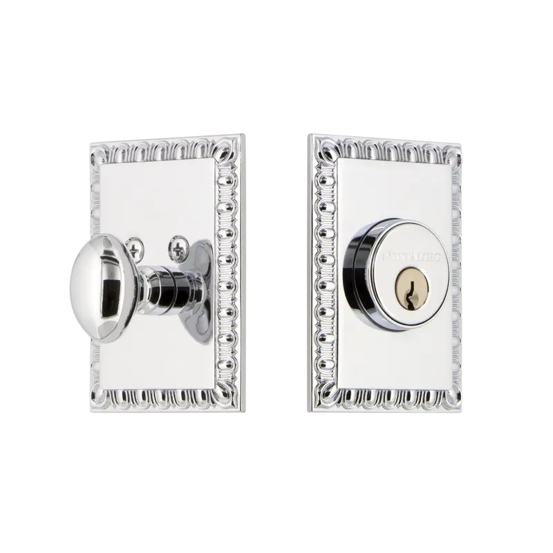 Neoclassical Single-Cylinder Deadbolt In Chrome 1