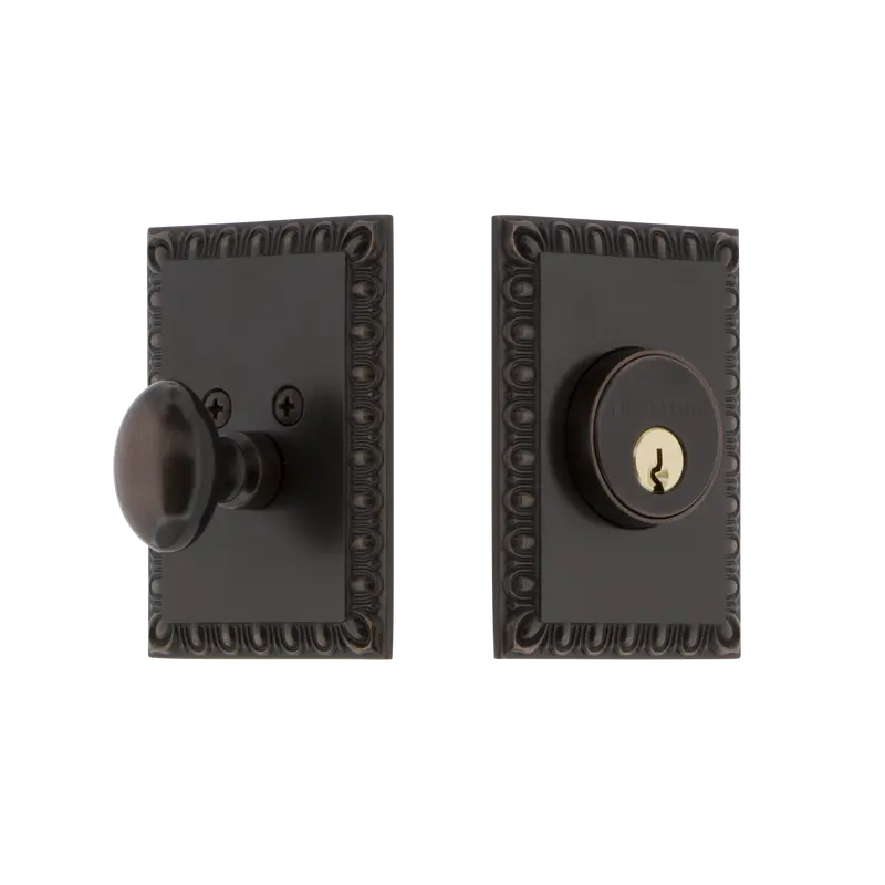 Neoclassical Single-Cylinder Deadbolt In Timeless Bronze 1