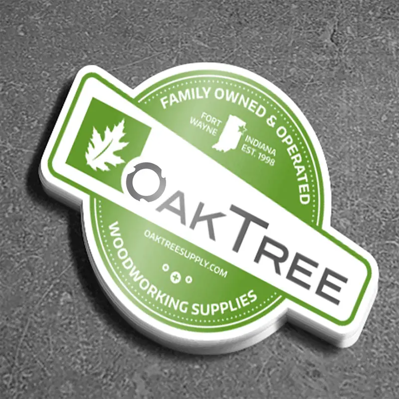 Oaktree Brand Woodworking Vinyl Sticker – Decorative & Durable 1