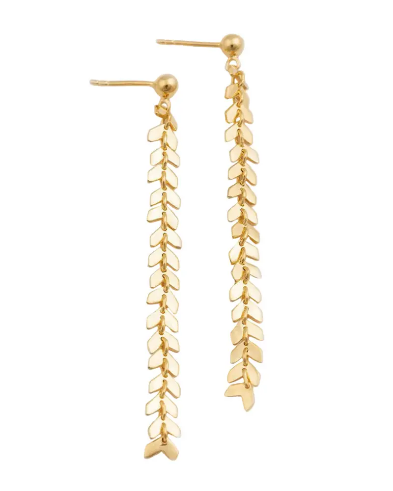 Olivia Layered Drop Earrings – Gold Tone 1