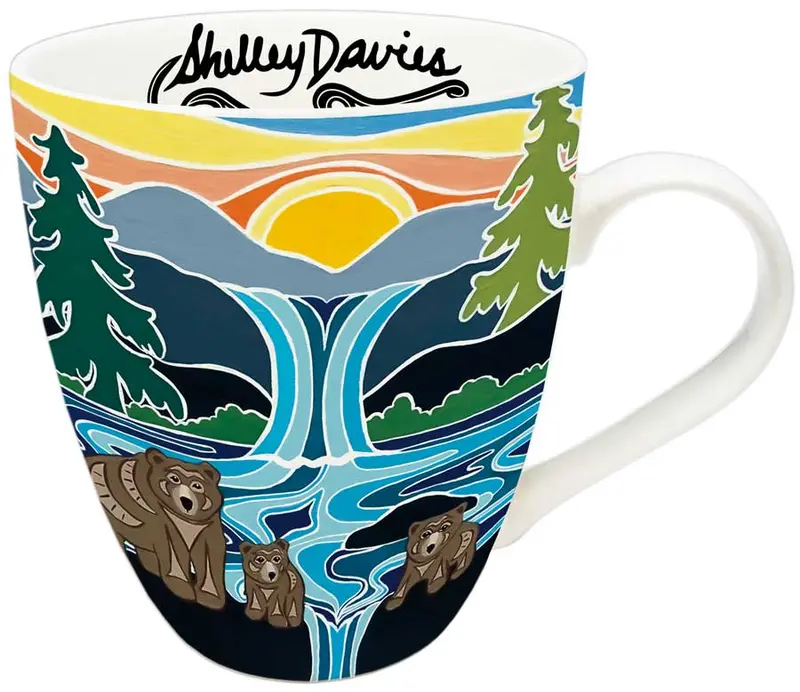 One Last Swim Ceramic Mug – 18 Oz, Artwork By Indigenous Creator Shelley Davies 1