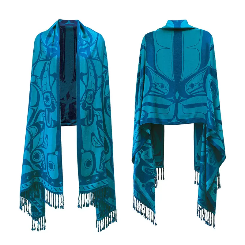 Orca Song Shawl – Tsimshian Design By Morgan Asoyuf 1