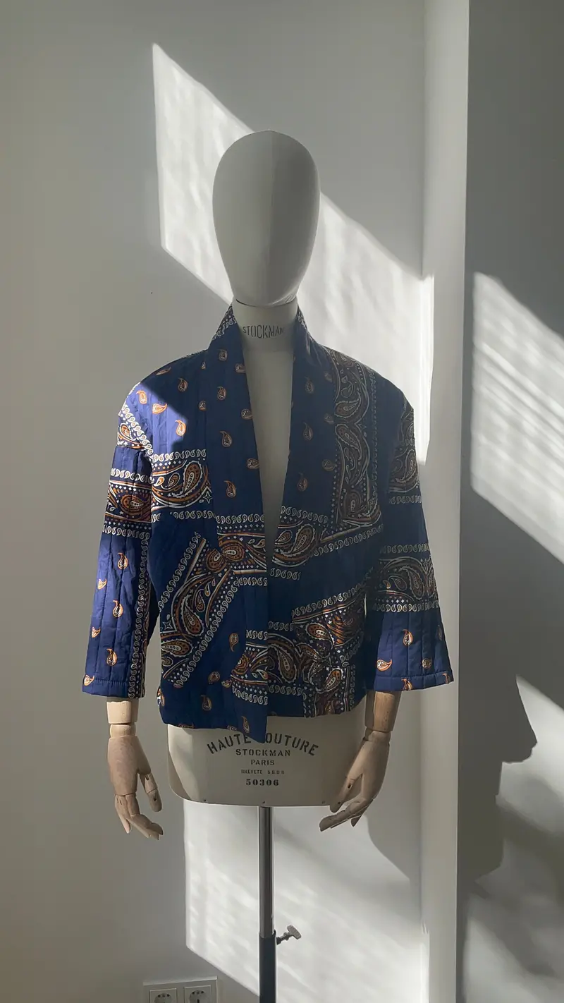 Paisley-Print Kimono Jacket 1