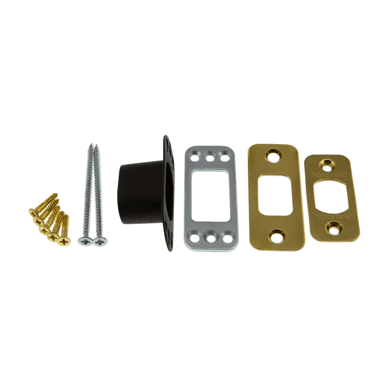 Polished Brass Round Deadbolt Latch Kit 1