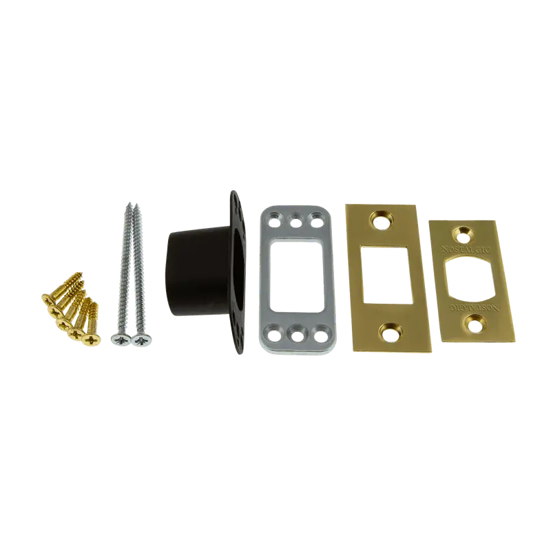 Polished Brass Square Deadbolt Latch Kit 1