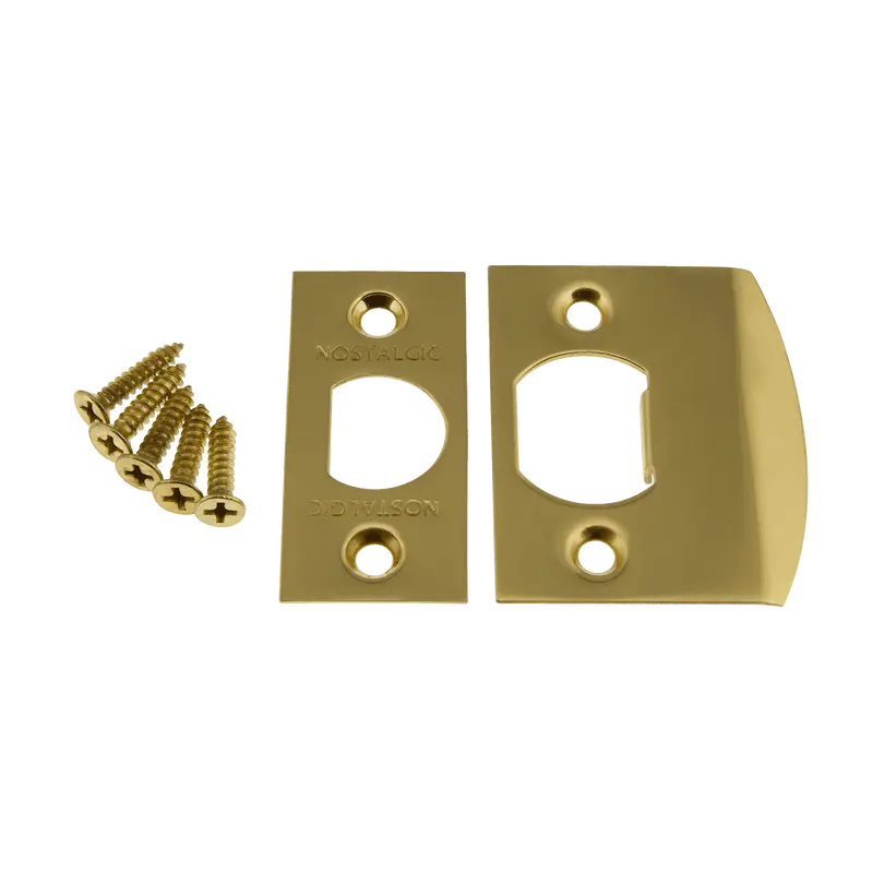 Polished Brass Square Latch Hardware Kit 1
