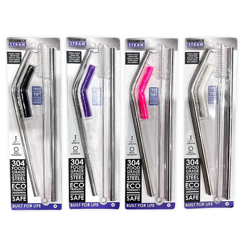 Premium Stainless Steel Drinking Straws – 6-Pack Reusable Set (Model 41691) 1