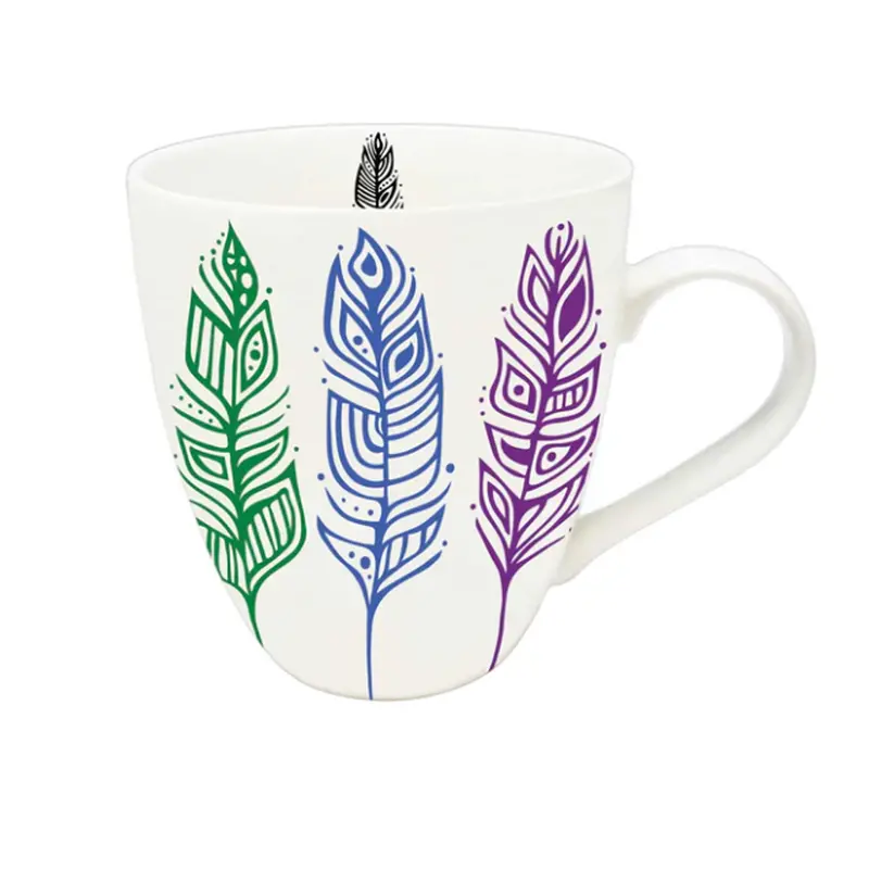 Pride Feathers 18 Oz Ceramic Mug By Patrick Hunter 1