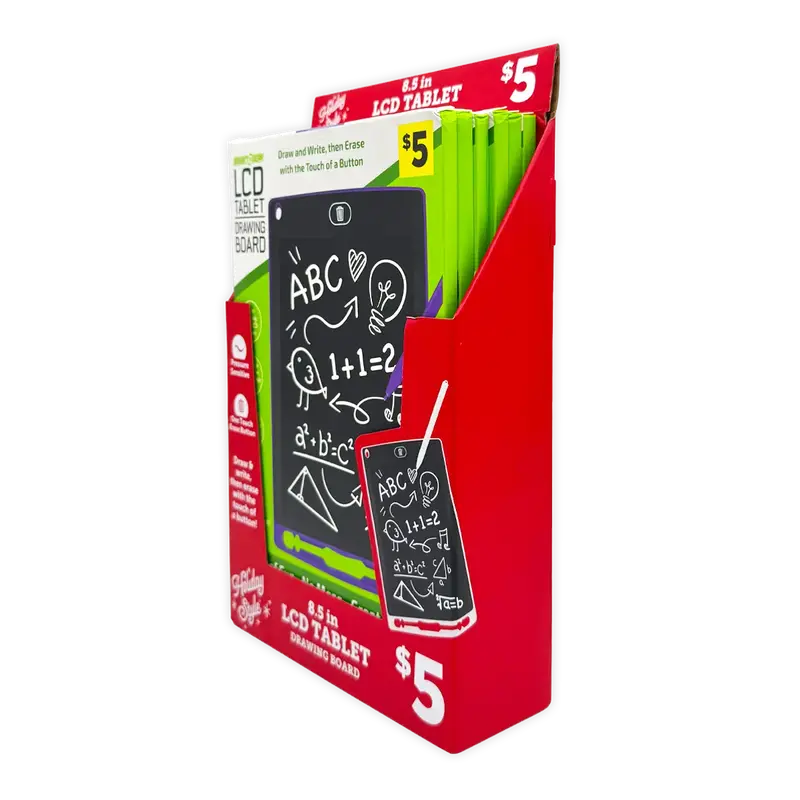 Reusable Lcd Writing Tablet For Sketching & Notes – 6-Pack Retail Display (Model 41798) 1