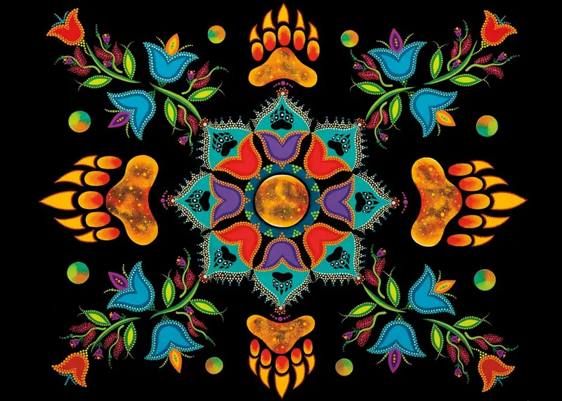 Revelation Metallic Art Card By Tracey | Original Indigenous Illustration 1