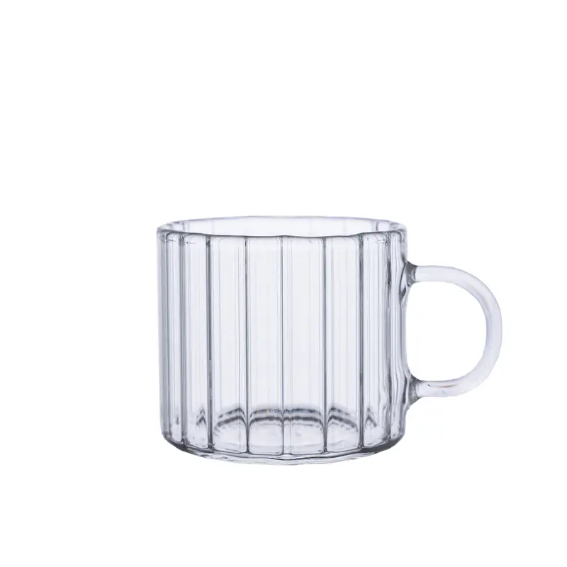 Rippled Glass Glow Mug – Hand-Blown Accent Piece 1