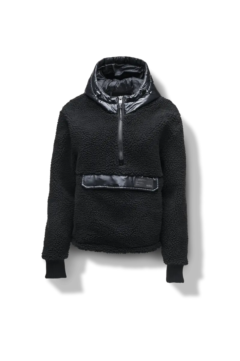 Roche Women'S Hybrid Berber Pullover Hoodie – Fleece-Lined Cozy Layer 1